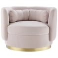 thumbnail image 6 of Modway Relish Performance Velvet Swivel Chair in Gold Pink, 6 of 7