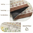 thumbnail image 5 of Large Area Rug 8'x10', Sunflower Brown Non-slip Runner Carpet for Living Room/Bedroom/Office, Retro Southwest Country Plant Leaf Floral Outdoor Indoor Area Rug Floor Mat for Kitchen/Dining Room, 5 of 9