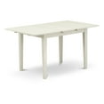 thumbnail image 3 of East West Furniture East-West Furniture NFVE5-LWH-15 - A wooden dining table set of 4 wonderful dining room chairs with Linen Fabric Baby Blue color and a wonderful dinner table with Linen White..., 3 of 10