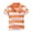 Orange, variant on Virmaxy (1-14 Years Old) Toddler Kids Summer New Short-Sleeved Shirt Children Lapel Striped Colorful T-Shirt Casual Tops 2025 Summer Cotton Loose Fit Crewneck Blouses Tops Blue 1 Years