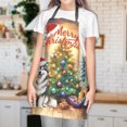 thumbnail image 3 of Merry Christmas Alaskan Malamute Santa Hat Xmas Tree Winter Holiday Apron Alaska Mal Dog Lovers Gifts for Cooking Grilling Baking Painting Gardening - 01013, 3 of 5