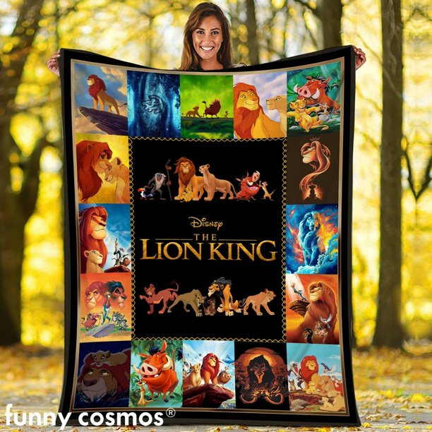 Disney Flannel Blanket The Lion King Printed Bedspread Blanket Winter Soft Fleece Blanket Sofa Bed Blanket children's gift100x150cm(39x59 in) Gao Jinjia LED