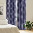 thumbnail image 2 of Ambesonne Geometric Window Curtains, Circles Ethnic Motifs Art, Each 28" W x 95" L, Navy Blue Dark Mustard, 2 of 4