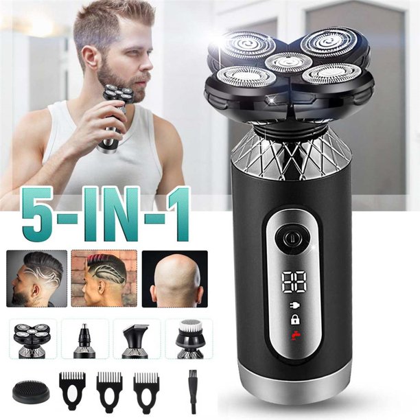5in1 Electric Shaver Grooming Kit, Vinsic Razor Wet Dry Rotary Shaver