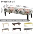 thumbnail image 7 of Jiueut Peony Cherry Blossom Pattern Dining Bench Slipcover, Wear Resistant Long Bench Seat Slipcover Easy to Clean Rectangle Chair Protection for Living Room Bedroom Kitchen, 7 of 7