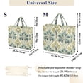 thumbnail image 2 of FORMRS Womens Corduroy Tote Bag Crossbody Shoulder Handbag with Pocket, Beige Floral Pattern, 2 of 7