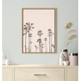 thumbnail image 6 of Kate and Laurel Sylvie Pink Palm Tree Paradise Framed Canvas Wall Art by Caroline Mint, 18x24 Natural, Pastel Tropical Art for Wall, 6 of 7