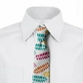 thumbnail image 2 of Leaves Necktie, Silhouette Foliage Graphic, Dress Tie, 3.7", White and Multicolor, by Ambesonne, 2 of 3