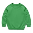 thumbnail image 4 of dazeni Boys Sweatshirts Long Sleeve Boy Crewneck Relaxed Soft Pullover Tops Solid Casual Basic Sweatshirt Green 1-2 Years, 4 of 7