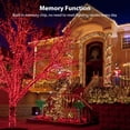 thumbnail image 4 of Luces navideñas de color rojo brillante, 24 m, 240 LED, impermeables, 8 modos, 4 of 6