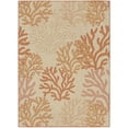 thumbnail image 2 of Nourison Garden Oasis Indoor/Outdoor Coral 4' x 6' Area Rug (4x6), 2 of 10