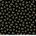 thumbnail image 3 of Wilmington Prints Cardinal Cozy Holly Toss, Fabric by The Yard (Black), 3 of 6