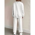 thumbnail image 4 of Conjunto Deportivo de Dos Piezas para Mujer: Sudadera y Pantalón Deportivo de Cuello Redondo Liso y Holgado, Conjunto de Jersey para Estar en Casa. XL, 4 of 6