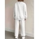 thumbnail image 4 of Conjunto Deportivo de Dos Piezas para Mujer: Sudadera y Pantalón Deportivo de Cuello Redondo Liso y Holgado, Conjunto de Jersey para Estar en Casa. XL, 4 of 6