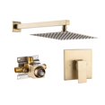 thumbnail image 2 of AWZTOO 10 Inch Wall Mount Shower System WIth Rough-in Valve Bathroom Shower Faucet Modern Rainfall Shower Head Combo Set Brushed Nickel Brushed,, 2 of 5
