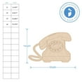 thumbnail image 3 of Vintage Telephone Wood Cutouts 10-inch, 1/8 inch Thick, Pack of 5 Mother's Day/Valentines Crafts for Gifts & Décor, by Woodpeckers, 3 of 5