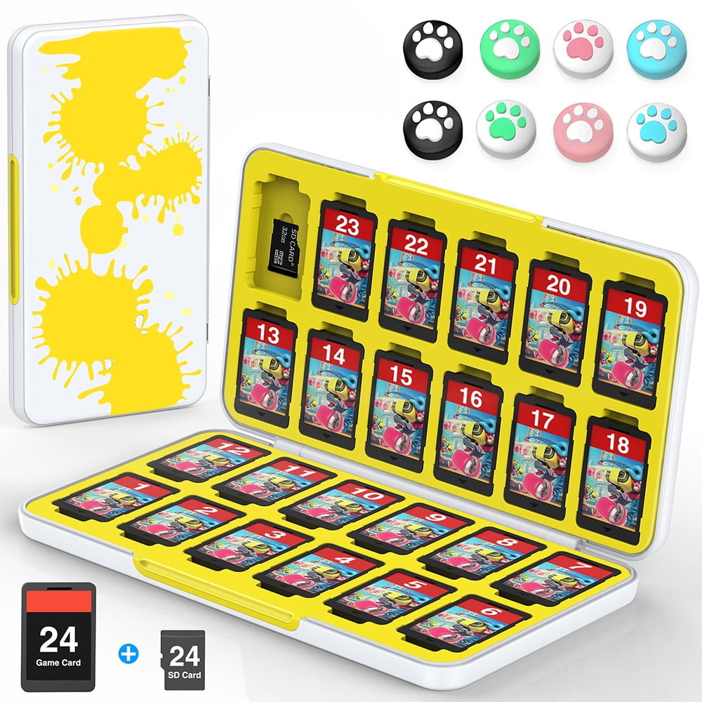 Switch Game Card Case for Nintendo Switch,ESYWEN Switch Game Case Holder with 24 Slots Card & 24