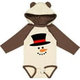 thumbnail image 3 of Inktastic Snowman with Top Hat and Carrot Nose Boys or Girls Long Sleeve Baby Bodysuit, 3 of 5