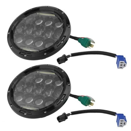 Refitted Lamps 2X7 Inch Round 150W Total Led Headlights 97-16 For Jeep JK TJ on Clearance