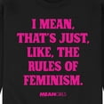 thumbnail image 3 of Mean Girls - Rules Of Feminism - Men's Crew Neck Fleece Pullover, 3 of 5