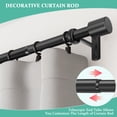 thumbnail image 4 of Barras de cortina Taoberfuli ajustables de 3,05 a 4,32 m, metal negro, 4 of 8