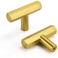 thumbnail image 1 of Goldenwarm 10 Pack Brushed Brass Kitchen Cabinet Hardware Gold Drawer Knobs Bathroom Cabinet Knobs, 1 of 7
