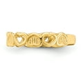 thumbnail image 4 of Primal Gold 14 Karat Yellow Gold Adjustable Heart Toe Ring, 4 of 7