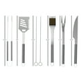 thumbnail image 4 of Home-Complete 7-Piece Stainless-Steel BBQ Cooking Utensils Set with Case, 4 of 8