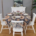 thumbnail image 2 of Design Pattern Round Tablecloth 60 Inch – Waterproof Polyester Table Cover with Full Print Design, Wrinkle Resistant & Washable for Kitchen Dining Party Decor, 2 of 6