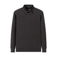 thumbnail image 1 of pstuiky camisa de manga larga para hombre, Suéter informal de dos capas con cuello vuelto para hombre, cálido, de manga larga, color liso salir tops xl, 1 of 5