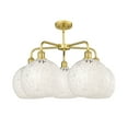 thumbnail image 4 of Innovations Lighting - White Mouchette - 5 Light Stem Hung Chandelier In Modern, 4 of 7