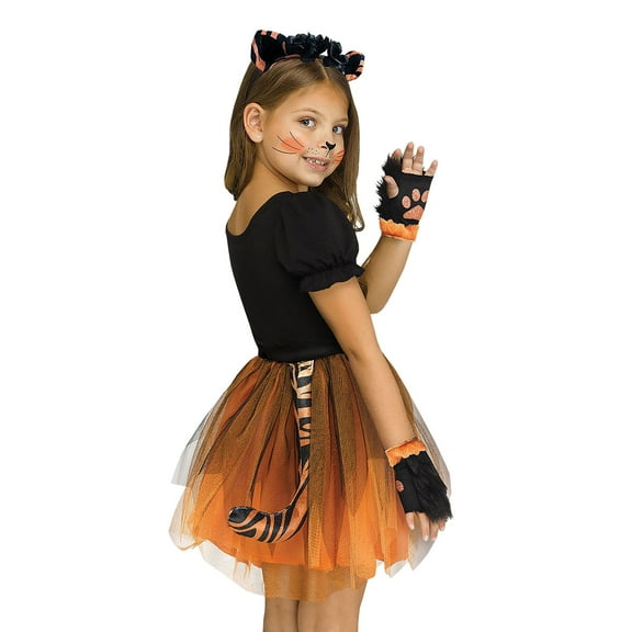 Morris Costumes FW96931T Forest Friends Tiger Tutu Kit Costume for Kids, Orange & Black - One Size