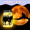 thumbnail image 4 of 4 pcs 2 Styles Forest Wolf Cutouts Decals Silhouette Paper Cutouts Scrapbook Supplies for Lantern Jars Scrapbooks Paper Cut Light Box Phones Lighting Decoration 5.9X 6.69inch diy, 4 of 8