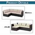 thumbnail image 7 of DONGPAI Outdoor Cushion Covers Waterproof for Patio Furniture, Stretch Couch Cushion Slipcovers 1-Piece Jacquard Sofa Seat Protector, Replacement Rectangle Cover for Sectional RV, Beige, 1 Seat, 7 of 7