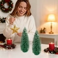 thumbnail image 4 of Neoyler Mini Christmas Tree for Desktop Decoration with Artificial Snowflake Design for Home and Holiday Parties 17.7x5.9x5.9in Green, 4 of 4