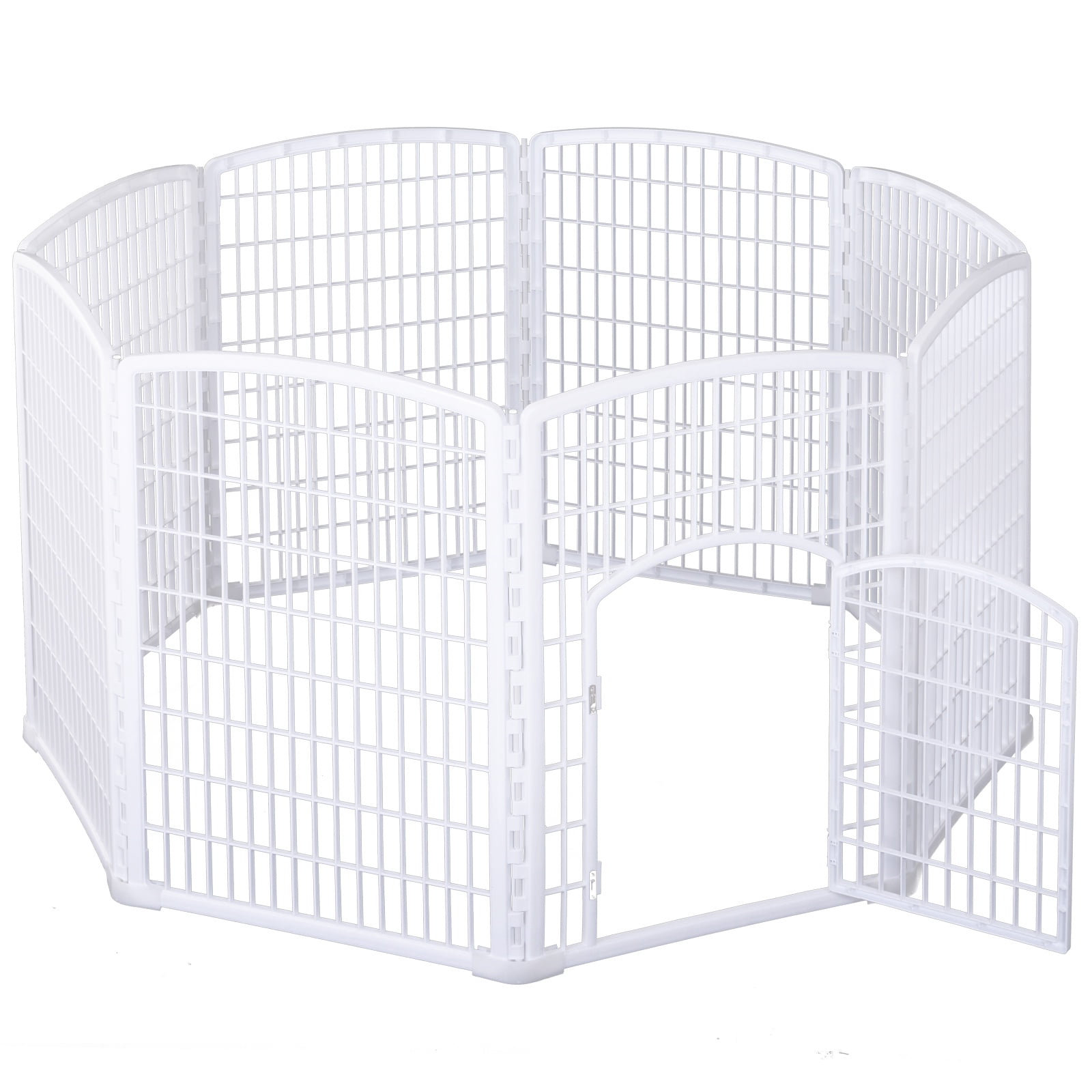 8 Panel Dog Playpen Octagon Pet Crate Kennel Small Animals Portable