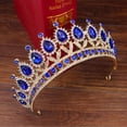 thumbnail image 2 of Corona Tiara Reina Carnaval Lujo Azul Certamen Novia Xv Coronación Niña Boda Cristales M0012 GENÉRICA CUSTOM VALAZUL, 2 of 2