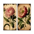 thumbnail image 2 of Designart "Vintage Pink and White Peony Nostalgic Beauty I" Floral Peony Wall Art Set Of 2 - Modern Pink Gallery Set For Office Decor, 2 of 6