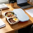 thumbnail image 4 of Leodye 1PCS Stainless Steel Bento Box with Silicone Leakproof Lid, Reusable Food Container, Meal Prep Lunch Box for office and Travel Carry - 5.51 x 3.34 x 1.37 in, 4 of 6