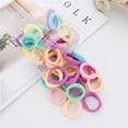 thumbnail image 2 of Korean Style Childrens Towel Scrunchie Head Rope Hair Ties Set Gentle Seamless Design Candy Colored Girls Hair Accessories 50PCS, 2 of 4