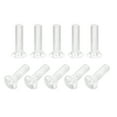 thumbnail image 1 of Unique Bargains M8x30mm Plastic Phillips Machine Screws, PC Flat Head Machine Bolts 10 Pack, 1 of 4