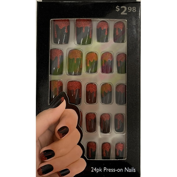 Halloween 24pc Press On Nails Walmart Com Walmart Com
