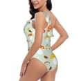 thumbnail image 4 of Gaeub Mushroom Bee Women's One Shoulder Ruffle Tummy Control Swimwear for Swimming Surfing Beach Party - Medium, 4 of 8