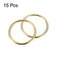 thumbnail image 3 of Metal O Anillos, 15uds 40mm(1,57") ID 3mm Grosor Multiuso Sin-Soldar O-Anillo Hebilla para Artesanía Cinturón Monedero Bolso Fabricación Herraje, Dorado Tono, 3 of 6