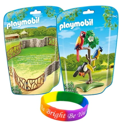 Tropical Birds and Zoo Enclosure with Dimple Bracelet