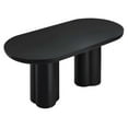 thumbnail image 3 of 72 Inch Dining Table, Black, Wood, Concrete, Oval, Kitchen Cafe Bistro Hospitality Restaurant, Modern Contemporary HB36472, 3 of 10