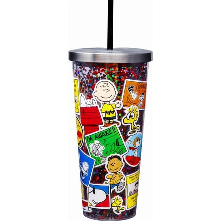 PEANUTS 20 OUNCE STICKER ART GLTR CUP