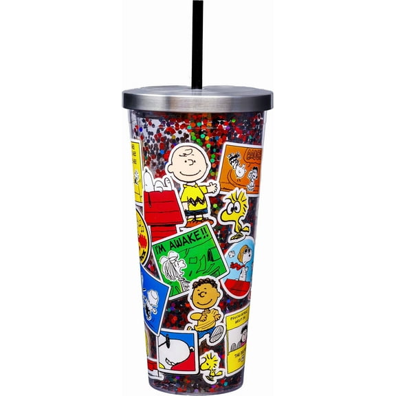 PEANUTS 20 OUNCE STICKER ART GLTR CUP