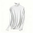 thumbnail image 5 of Mock Neck Sweaters for Women Long Sleeve Lightweight Pullover Tops Dressy Casual Knitwear for Winter 2026 White XL, 5 of 6