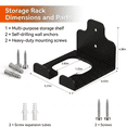 thumbnail image 3 of 1-Pack Garage Organizer Trimmer Rack – Black Wall Mounted Hanger for Grass Trimmer, Hedge Trimmer & Garden Tools, 3 of 8